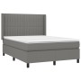 Cama box spring con colchón tela gris oscuro 140x200 cm de , Camas y somieres - Ref: Foro24-3131594, Precio: 509,14 €, Descue...