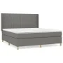 Box spring bed with dark gray fabric mattress 160x200 cm by , Beds and slatted bases - Ref: Foro24-3132162, Price: 558,17 €, ...