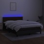 Cama box spring colchón y luces LED tela negro 140x200 cm de , Camas y somieres - Ref: Foro24-3133319, Precio: 461,00 €, Desc...