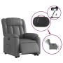 Sillón reclinable elevable eléctrico de cuero sintético gris en Sillones | Comprar online en Foru.es
