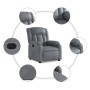 Sillón reclinable elevable eléctrico de cuero sintético gris en Sillones | Comprar online en Foru.es