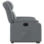 Sillón reclinable elevable eléctrico de cuero sintético gris en Sillones | Comprar online en Foru.es