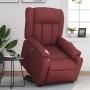 Sillón elevable eléctrico cuero artificial rojo tinto en Sillones | Comprar online en Foru.es