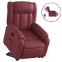 Sillón elevable eléctrico cuero artificial rojo tinto en Sillones | Comprar online en Foru.es