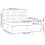 Cama box spring colchón y luces LED tela negro 200x200 cm de , Camas y somieres - Ref: Foro24-3135063, Precio: 654,16 €, Desc...
