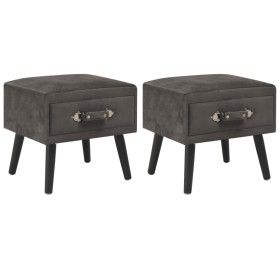 Mesitas de noche 2 unidades 40x35x40 cm terciopelo gris de vidaXL, Mesitas de noche - Ref: Foro24-276386, Precio: 102,11 €, D...