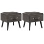 Mesitas de noche 2 unidades 40x35x40 cm terciopelo gris de vidaXL, Mesitas de noche - Ref: Foro24-276386, Precio: 102,11 €, D...
