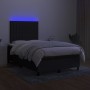 Cama box spring con colchón LED tela negro 120x200 cm de , Camas y somieres - Ref: Foro24-3135023, Precio: 438,49 €, Descuent...