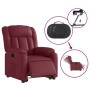 Sillón elevable eléctrico cuero artificial rojo tinto en Sillones | Comprar online en Foru.es