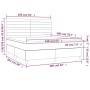 Cama box spring colchón y luces LED tela gris oscuro 160x200 cm de , Camas y somieres - Ref: Foro24-3135526, Precio: 574,65 €...