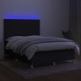 Cama box spring colchón y luces LED tela negro 140x190 cm de , Camas y somieres - Ref: Foro24-3135591, Precio: 465,22 €, Desc...