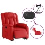Sillón elevable eléctrico cuero artificial rojo en Sillones | Comprar online en Foru.es