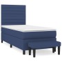 Cama box spring con colchón tela azul 80x200 cm de , Camas y somieres - Ref: Foro24-3136635, Precio: 381,88 €, Descuento: %