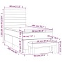 Cama box spring con colchón tela azul 80x200 cm de , Camas y somieres - Ref: Foro24-3136635, Precio: 381,88 €, Descuento: %