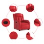 Sillón elevable eléctrico cuero artificial rojo en Sillones | Comprar online en Foru.es