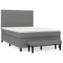 Cama box spring con colchón tela gris oscuro 140x200 cm de , Camas y somieres - Ref: Foro24-3136758, Precio: 552,53 €, Descue...