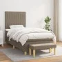Box spring bed with taupe gray fabric mattress 80x200 cm by , Beds and slatted bases - Ref: Foro24-3137273, Price: 358,80 €, ...