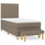 Cama box spring con colchón tela gris taupe 80x200 cm de , Camas y somieres - Ref: Foro24-3137273, Precio: 375,63 €, Descuent...