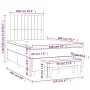Box spring bed with black fabric mattress 120x200 cm by , Beds and slatted bases - Ref: Foro24-3137303, Price: 417,85 €, Disc...
