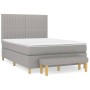Cama box spring con colchón tela gris claro 140x200 cm de , Camas y somieres - Ref: Foro24-3137317, Precio: 537,49 €, Descuen...