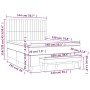 Cama box spring con colchón tela azul 140x190 cm de , Camas y somieres - Ref: Foro24-3137315, Precio: 541,97 €, Descuento: %