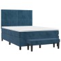 Cama box spring con colchón terciopelo azul oscuro 140x190 cm de , Camas y somieres - Ref: Foro24-3137963, Precio: 531,03 €, ...