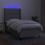 Cama box spring colchón y luces LED tela gris claro 80x200 cm de , Camas y somieres - Ref: Foro24-3138349, Precio: 327,10 €, ...