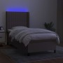 Cama box spring colchón y luces LED gris taupe 80x200 cm de , Camas y somieres - Ref: Foro24-3138433, Precio: 366,55 €, Descu...