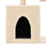 Rascador para gatos con postes de sisal color crema 86 cm en Mobiliario para gatos | Comprar online en Foru.es