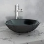 Black tempered glass sink 42 cm by vidaXL, Sinks - Ref: Foro24-142231, Price: 63,19 €, Discount: %