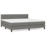 Cama box spring con colchón tela gris oscuro 200x200 cm de , Camas y somieres - Ref: Foro24-3140242, Precio: 564,09 €, Descue...