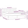 Cama box spring con colchón tela gris claro 160x200 cm de , Camas y somieres - Ref: Foro24-3140785, Precio: 496,22 €, Descuen...