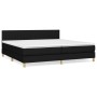 Cama box spring con colchón tela negro 200x200 cm de , Camas y somieres - Ref: Foro24-3140803, Precio: 578,49 €, Descuento: %