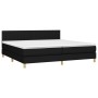 Cama box spring con colchón tela negro 200x200 cm de , Camas y somieres - Ref: Foro24-3140803, Precio: 578,49 €, Descuento: %