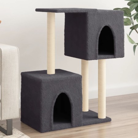 Rascador para gatos con postes de sisal gris oscuro 86 cm en Mobiliario para gatos | Comprar online en Foru.es