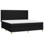 Cama box spring colchón y luces LED tela negro 200x200 cm de , Camas y somieres - Ref: Foro24-3139063, Precio: 667,50 €, Desc...