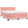 Cama box spring con colchón terciopelo rosa 140x190 cm de , Camas y somieres - Ref: Foro24-3141424, Precio: 436,00 €, Descuen...