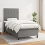 Box spring bed with dark gray fabric mattress 100x200 cm by , Beds and slatted bases - Ref: Foro24-3141914, Price: 347,85 €, ...