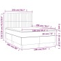 Cama box spring con colchón tela gris claro 140x200 cm de , Camas y somieres - Ref: Foro24-3141937, Precio: 491,50 €, Descuen...