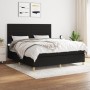 Cama box spring con colchón tela negro 160x200 cm de , Camas y somieres - Ref: Foro24-3142427, Precio: 637,40 €, Descuento: %