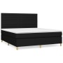 Cama box spring con colchón tela negro 160x200 cm de , Camas y somieres - Ref: Foro24-3142427, Precio: 637,40 €, Descuento: %
