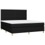 Cama box spring con colchón tela negro 160x200 cm de , Camas y somieres - Ref: Foro24-3142427, Precio: 637,40 €, Descuento: %