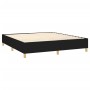 Cama box spring con colchón tela negro 160x200 cm de , Camas y somieres - Ref: Foro24-3142427, Precio: 637,40 €, Descuento: %