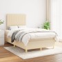 Cama box spring con colchón tela color crema 120x200 cm de , Camas y somieres - Ref: Foro24-3142486, Precio: 434,91 €, Descue...