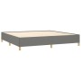 Cama box spring con colchón tela gris oscuro 200x200 cm de , Camas y somieres - Ref: Foro24-3142522, Precio: 607,42 €, Descue...