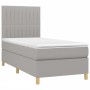 Cama box spring con colchón tela gris claro 100x200 cm de , Camas y somieres - Ref: Foro24-3142473, Precio: 329,19 €, Descuen...