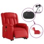 Sillón de majaje elevable eléctrico cuero artificial rojo en Sillones | Comprar online en Foru.es