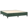 Cama box spring con colchón terciopelo verde oscuro 160x200 cm de , Camas y somieres - Ref: Foro24-3143094, Precio: 592,19 €,...
