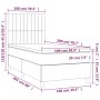 Cama box spring con colchón tela color crema 100x200 cm de , Camas y somieres - Ref: Foro24-3142478, Precio: 362,61 €, Descue...