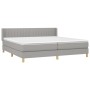 Cama box spring con colchón tela gris claro 200x200 cm de , Camas y somieres - Ref: Foro24-3130457, Precio: 577,32 €, Descuen...